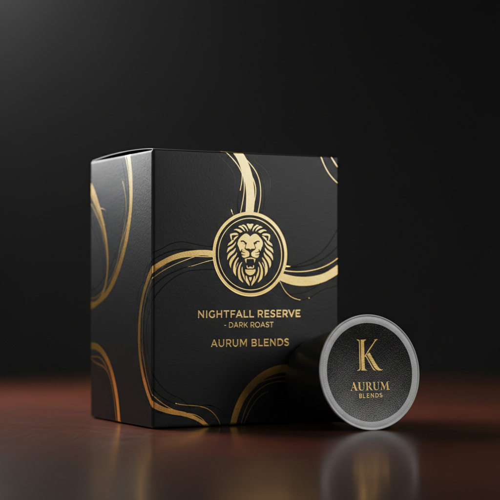 Luxury Dark Roast K-Cup Black & Gold